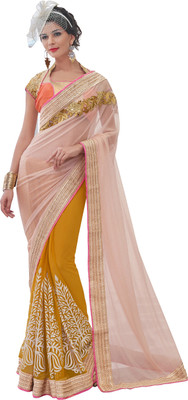 Jiya Self Design, Embroidered, Embellished Fashion Net, Lycra Saree(Orange, Yellow, Beige), Beige;orange;yellow
Jiya Self Design, Embroidered, Embellished Fashion Net, Lycra Saree(Orange, Yellow, Beige), Beige;orange;yellow