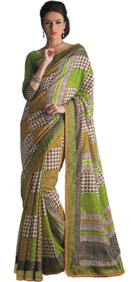 Aesha Printed Daily Wear Art Silk Saree(Multicolor)