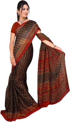 Khushali Self Design, Printed Fashion Chiffon Saree(Multicolor)