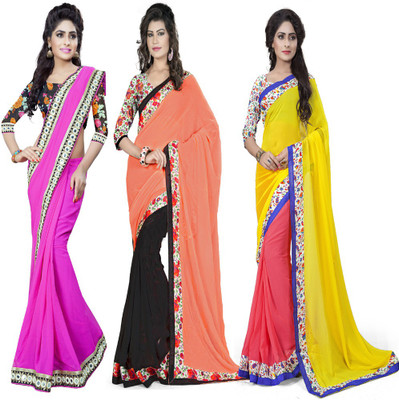 Aai Shree Khodiyar Art Floral Print Bollywood Georgette Saree(Pack of 3, Multicolor)
Aai Shree Khodiyar Art Floral Print Bollywood Georgette Saree(Pack of 3, Multicolor)