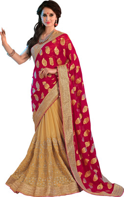 Khushali Self Design, Embellished, Embroidered Fashion Viscose, Georgette Saree(Beige, Red)
Khushali Self Design, Embellished, Embroidered Fashion Viscose, Georgette Saree(Beige, Red)