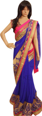 Shreeji Fashion Self Design Fashion Georgette Saree(Pink)