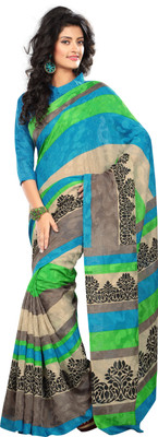 JTInternational Printed Manipuri Silk Saree(Multicolor)