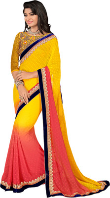 Khushali Self Design, Embroidered Fashion Georgette, Jacquard Saree(Yellow, Pink), Pink;yellow
Khushali Self Design, Embroidered Fashion Georgette, Jacquard Saree(Yellow, Pink), Pink;yellow