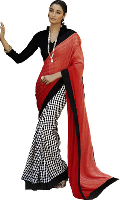 Jiya Self Design, Printed Fashion Georgette, Crepe Saree(Red, Black, White), Black;red;white
Jiya Self Design, Printed Fashion Georgette, Crepe Saree(Red, Black, White), Black;red;white