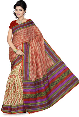 Ishin Self Design Fashion Art Silk Saree(Multicolor)