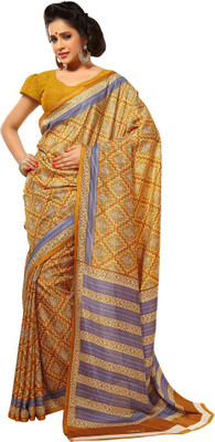 Sunaina Printed Fashion Art Silk Saree(Multicolor)