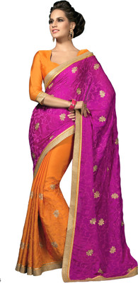 Khushali Self Design, Embroidered Fashion Satin, Art Silk, Georgette Saree(Pink, Orange), Orange;pink
Khushali Self Design, Embroidered Fashion Satin, Art Silk, Georgette Saree(Pink, Orange), Orange;pink