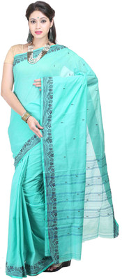 Goodway Embroidered Madurai Cotton Saree(Light Blue)