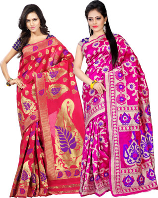 Weavedeal Embellished Kanjivaram Silk Cotton Blend Saree(Pack of 2, Multicolor)
Weavedeal Embellished Kanjivaram Silk Cotton Blend Saree(Pack of 2, Multicolor)