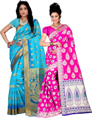 Weavedeal Embellished Kanjivaram Silk Cotton Blend Saree(Pack of 2, Multicolor)
Weavedeal Embellished Kanjivaram Silk Cotton Blend Saree(Pack of 2, Multicolor)