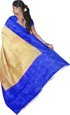 Indian Wear Online Printed Fashion Cotton Saree(Blue)