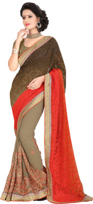 Jiya Self Design, Embroidered, Embellished Fashion Georgette, Jacquard Saree(Multicolor, Beige), Beige;multicolor
Jiya Self Design, Embroidered, Embellished Fashion Georgette, Jacquard Saree(Multicolor, Beige), Beige;multicolor