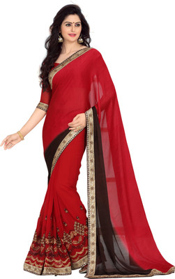 Khushali Self Design, Embroidered, Embellished Fashion Georgette, Satin, Jacquard Saree(Brown, Red)
Khushali Self Design, Embroidered, Embellished Fashion Georgette, Satin, Jacquard Saree(Brown, Red)