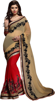Jiya Self Design, Embroidered, Embellished Fashion Georgette, Jacquard Saree(Beige, Red, Black), Beige;black;red
Jiya Self Design, Embroidered, Embellished Fashion Georgette, Jacquard Saree(Beige, Red, Black), Beige;black;red