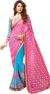 Khoobee Self Design, Embroidered, Embellished Fashion Georgette, Jacquard Saree(Pink, Light Blue, Beige, Beige;light blue;pink
Khoobee Self Design, Embroidered, Embellished Fashion Georgette, Jacquard Saree(Pink, Light Blue, Beige, Beige;light blue;pink