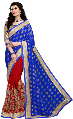 Khushali Self Design, Embroidered, Embellished Fashion Georgette, Jacquard Saree(Blue, Red, Beige), Beige;blue;red
Khushali Self Design, Embroidered, Embellished Fashion Georgette, Jacquard Saree(Blue, Red, Beige), Beige;blue;red