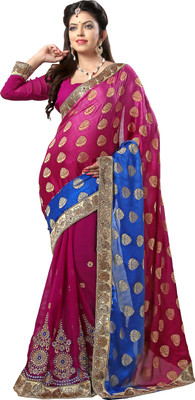 Jiya Self Design, Embroidered, Embellished Fashion Georgette, Jacquard Saree(Pink, Blue), Blue;pink
Jiya Self Design, Embroidered, Embellished Fashion Georgette, Jacquard Saree(Pink, Blue), Blue;pink