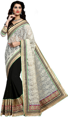 Khushali Self Design, Embroidered, Embellished Fashion Georgette, Net Saree(Beige, Black)
Khushali Self Design, Embroidered, Embellished Fashion Georgette, Net Saree(Beige, Black)