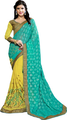 Jiya Self Design, Embroidered, Embellished Fashion Georgette, Jacquard Saree(Light Blue, Yellow, Beige), Beige;light blue;yellow
Jiya Self Design, Embroidered, Embellished Fashion Georgette, Jacquard Saree(Light Blue, Yellow, Beige), Beige;light blue;yellow