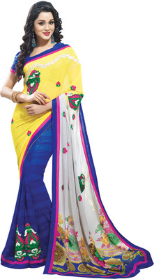 Saara Floral Print, Self Design Daily Wear Georgette Saree(Yellow, Blue), Blue;yellow
Saara Floral Print, Self Design Daily Wear Georgette Saree(Yellow, Blue), Blue;yellow
