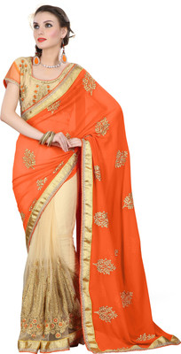 Khushali Self Design, Embroidered, Embellished Fashion Net, Georgette Saree(Orange, Beige), Beige;orange
Khushali Self Design, Embroidered, Embellished Fashion Net, Georgette Saree(Orange, Beige), Beige;orange