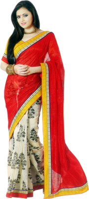 Sunaina Printed Fashion Synthetic Saree(Multicolor)