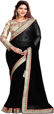 Sourbh Sarees Self Design, Solid, Embroidered Fashion Synthetic Georgette Saree(Black
Sourbh Sarees Self Design, Solid, Embroidered Fashion Synthetic Georgette Saree(Black