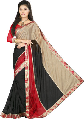 Om Shree Vallabh Self Design Banarasi Lycra Saree(Multicolor)