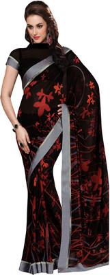 Vishal Printed Fashion Georgette Saree(Orange)