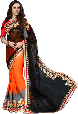 Jiya Self Design, Embellished, Embroidered Fashion Georgette, Chiffon Saree(Orange, Grey, Black, Red), Black;grey;orange;red
Jiya Self Design, Embellished, Embroidered Fashion Georgette, Chiffon Saree(Orange, Grey, Black, Red), Black;grey;orange;red
