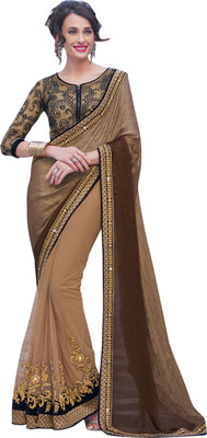 Khoobee Self Design, Embroidered, Embellished Fashion Net, Jacquard, Chiffon Saree(Brown, Beige), Beige;brown
Khoobee Self Design, Embroidered, Embellished Fashion Net, Jacquard, Chiffon Saree(Brown, Beige), Beige;brown