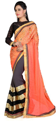 Saara Embroidered Fashion Georgette Saree(Pink, Grey), Peach pink & grey
Saara Embroidered Fashion Georgette Saree(Pink, Grey), Peach pink & grey