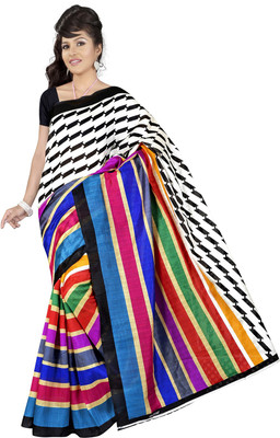 Parisha Printed Daily Wear Art Silk Saree(Multicolor), Multi