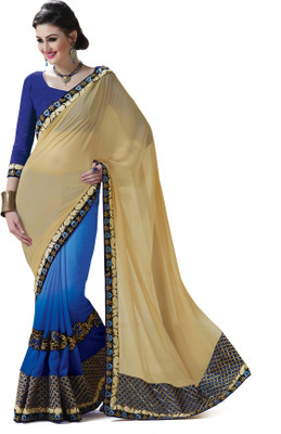 Khushali Self Design, Embroidered Fashion Georgette Saree(Dark Blue, Beige), Beige;dark blue
Khushali Self Design, Embroidered Fashion Georgette Saree(Dark Blue, Beige), Beige;dark blue