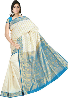 JagannathSaree Self Design Bollywood Silk Saree(White, Blue), Blue;white
JagannathSaree Self Design Bollywood Silk Saree(White, Blue), Blue;white