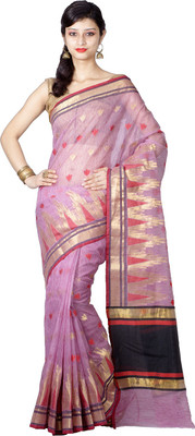 Chandrakala Woven Banarasi Cotton Saree(Pink)