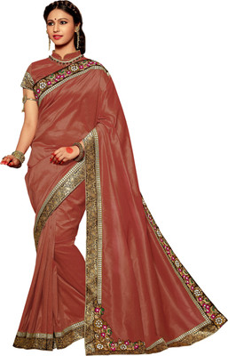 Brijraj Embroidered Fashion Silk Saree(Brown), Dust brown 
Brijraj Embroidered Fashion Silk Saree(Brown), Dust brown