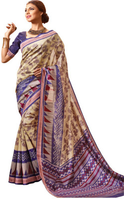 Shree Vardhman Printed Bollywood Silk Saree(Multicolor)
