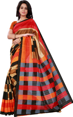 Cottonica Printed Bhagalpuri Art Silk Saree(Multicolor)