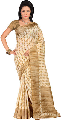 Lovelylook Printed Daily Wear Art Silk Saree(Beige)
