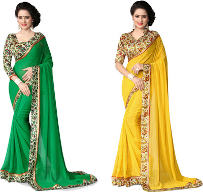 Indianbeauty Self Design, Solid Fashion Chiffon Saree(Pack of 2, Yellow, Green), Green;yellow
Indianbeauty Self Design, Solid Fashion Chiffon Saree(Pack of 2, Yellow, Green), Green;yellow