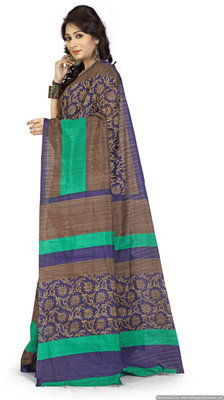 Ewows Printed Bhagalpuri Art Silk Saree(Multicolor)
