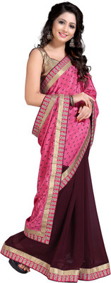 Jiya Self Design, Embroidered Fashion Crepe, Georgette Saree(Maroon, Pink), Pink;plum
Jiya Self Design, Embroidered Fashion Crepe, Georgette Saree(Maroon, Pink), Pink;plum