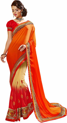 Jiya Self Design, Embroidered, Embellished Fashion Georgette Saree(Orange, Red, Beige), Beige;orange;red
Jiya Self Design, Embroidered, Embellished Fashion Georgette Saree(Orange, Red, Beige), Beige;orange;red