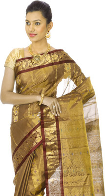 Mahaveersilkcreations Woven Kanjivaram Handloom Tissue Saree(Brown), Bright chocklett
Mahaveersilkcreations Woven Kanjivaram Handloom Tissue Saree(Brown), Bright chocklett