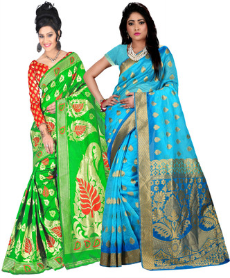 Weavedeal Embellished Kanjivaram Silk Cotton Blend Saree(Pack of 2, Multicolor)
Weavedeal Embellished Kanjivaram Silk Cotton Blend Saree(Pack of 2, Multicolor)