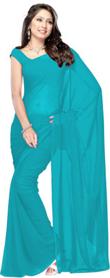Lovelylook Solid Fashion Georgette Saree(Light Blue), Sky blue