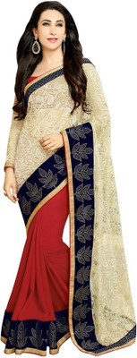 Desi Butik Embroidered Fashion Georgette, Net Saree(White, Red), Cream and red
Desi Butik Embroidered Fashion Georgette, Net Saree(White, Red), Cream and red
