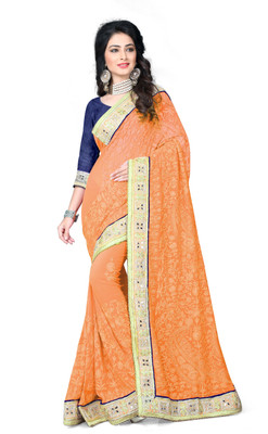 Khoobee Self Design, Embroidered, Embellished Fashion Georgette Saree(Orange)
Khoobee Self Design, Embroidered, Embellished Fashion Georgette Saree(Orange)